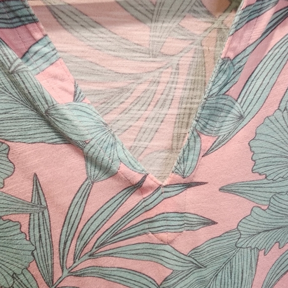 Land's End Women's Green and pink Floral plus size polo shirt 2X - Picture 9 of 11